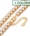 Classic Cubic Zirconia Tennis Necklace, Vacuum Plating 304 Stainless Steel , Clear, 16.65 inch(42.3cm) Classic Cubic Zirconia Tennis Necklace, Vacuum Plating 304 Stainless Steel , Clear, 16.65 inch(42.3cm)