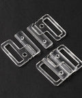 Clear Plastic Bikini Clips – Bra Clasp Replacement for Lingerie & Swimwear, Snap Closure, 31mm x 26mm Clear Plastic Bikini Clips – Bra Clasp Replacement for Lingerie & Swimwear, Snap Closure, 31mm x 26mm