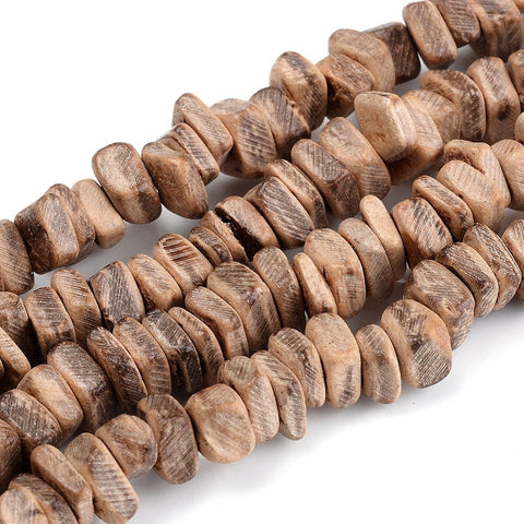 CAMEL Coconut Beads Strands, Square Heishi Beads, 6~8mm Coconut Beads Strands, Square Heishi Beads, 6~8mm