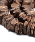 COCONUT BROWN Coconut Beads Strands, Square Heishi Beads, 6~8mm Coconut Beads Strands, Square Heishi Beads, 6~8mm 