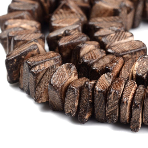 COCONUT BROWN Coconut Beads Strands, Square Heishi Beads, 6~8mm Coconut Beads Strands, Square Heishi Beads, 6~8mm 
