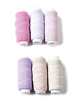 COLOR SET 2 Colors Round Polyester Ultra-Thin Elastic Thread for Sewing Machines, DIY Clothing Elastic Bottom Line String Colors Round Polyester Ultra-Thin Elastic Thread for Sewing Machines, DIY Clothing Elastic Bottom Line String