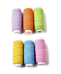 COLOR SET 5 Colors Round Polyester Ultra-Thin Elastic Thread for Sewing Machines, DIY Clothing Elastic Bottom Line String Colors Round Polyester Ultra-Thin Elastic Thread for Sewing Machines, DIY Clothing Elastic Bottom Line String