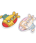 SUBMARINE Colourful Embroidered Iron-On or Sew-On Patch Colourful Embroidered Iron-On or Sew-On Patch