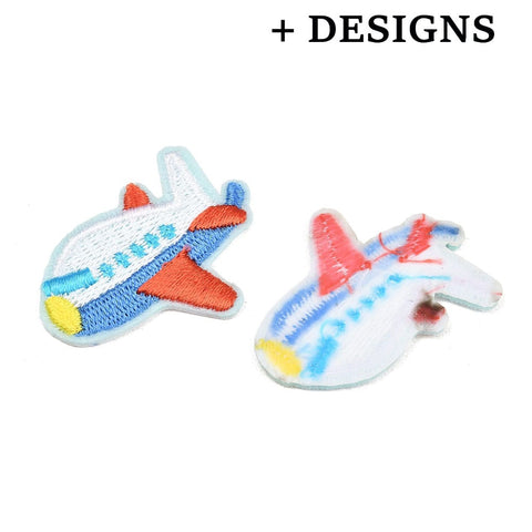 AIRPLANE Colourful Embroidered Iron-On or Sew-On Patch Colourful Embroidered Iron-On or Sew-On Patch