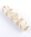 Column Plating Acrylic Beads, Golden Metal Enlaced, Beige, 25x6.5mm, Hole: 3.5mm Column Plating Acrylic Beads, Golden Metal Enlaced, Beige, 25x6.5mm, Hole: 3.5mm