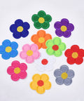 FLOWERS (51x53mm) Computerized Embroidery Fabric Patches – Iron-On or Sew-On Appliqués Computerized Embroidery Fabric Patches – Iron-On or Sew-On Appliqués