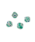 GREEN Coned Transparent Evil Eye Glass Beads Hand Painted 10mm Coned Transparent Evil Eye Glass Beads Hand Painted 10mm