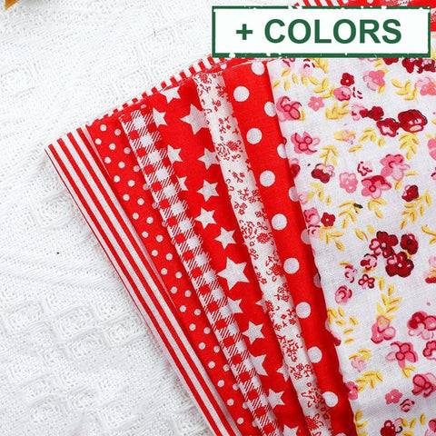 Cotton Fabric Squares for Patchwork, Flower Pattern, 25x25cm, 7 Sheets/set Cotton Fabric Squares for Patchwork, Flower Pattern, 25x25cm | Cyprus