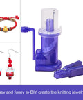 Creative Hand-operated Embellish-Knit Knitting Machine, Spool Knitter Embellish Craft Bracelet Weave Tool Creative Hand-operated Embellish-Knit Knitting Machine, Spool Knitter Embellish Craft Bracelet Weave Tool