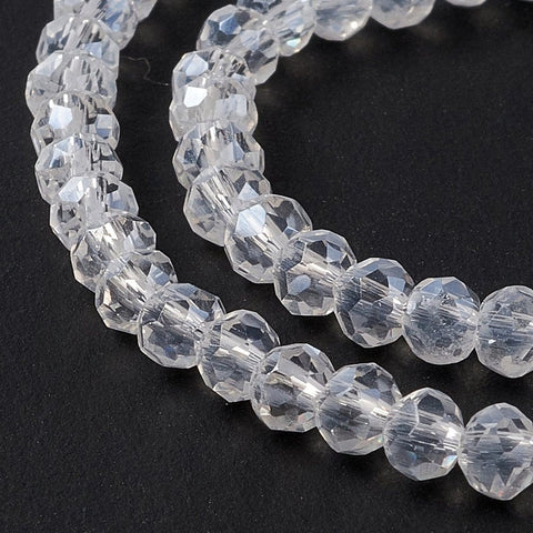 Crystal Glass Rondelle Beads Strands, Faceted, Clear AB, 3.5x2.5~3mm Crystal Glass Rondelle Beads Strands, Faceted, Clear AB, 3.5x2.5~3mm