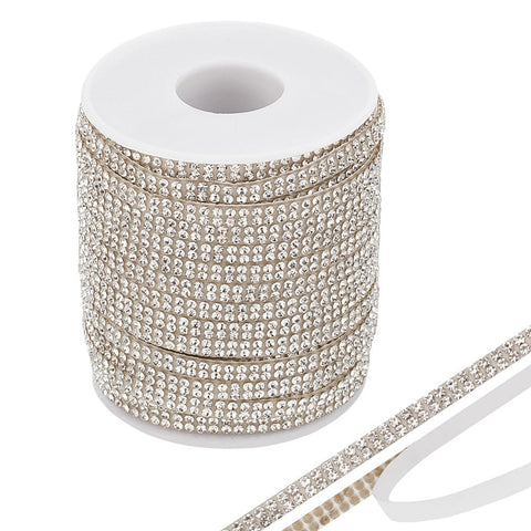 Crystal Self-Adhesive Hotfix Rhinestone Ribbon Trim – 4.5mm Crystal Self-Adhesive Hotfix Rhinestone Ribbon Trim – 4.5mm
