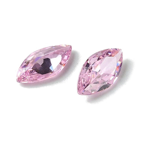 PINK Cubic Zirconia Cabochons, Point Back, Horse Eye 4x8mm Cubic Zirconia Cabochons, Point Back, Horse Eye 4x8mm
