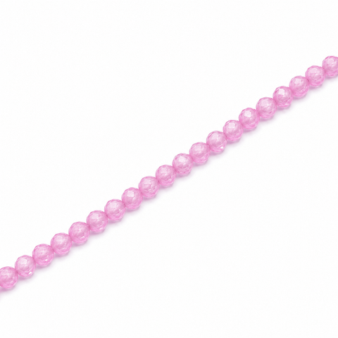 PEARL PINK Cubic Zirconia Round Faceted Beads Strand – 2mm Cubic Zirconia Round Faceted Beads Strand – 2mm