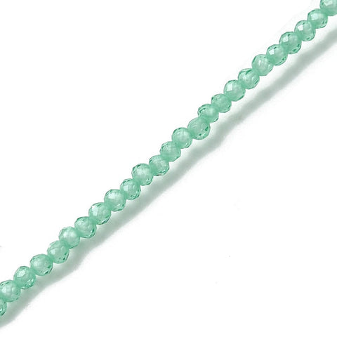 AUQMARINE Cubic Zirconia Round Faceted Beads Strand – 2mm Cubic Zirconia Round Faceted Beads Strand – 2mm