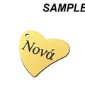 Custom Laser Engraved 304 Stainless Steel, Heart, Golden, 18x17x0.8mm Custom Laser Engraved 304 Stainless Steel, Heart, Golden, 18x17x0.8mm