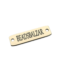 Custom Laser Engraved Plexi Link Light Gold 30x8.4mm Plexi Link 30x8.4mm with Word Handmade