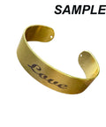Custom personalised Brass Cuff Bangle Making, (5.7cm) inner diameter Custom personalised Brass Cuff Bangle Making, (5.7cm) inner diameter