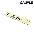 Custom Personalized 304 Stainless Steel Links Connector, Rectangle with Hollow Heart, Golden  36mm Custom Personalized 304 Stainless Steel Links Connector, Rectangle with Hollow Heart, Golden  36mm