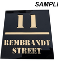 Custom Personalized Modern Acrylic House or Office Plate / Sign, 15x15cm Custom Personalized Modern Acrylic House or Office Plate / Sign, 15x15cm