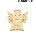 Customise Acrylic Mirror Angel Charm Pendant Golden 7x8cm Customise Acrylic Mirror Angel Charm Pendant Golden 7x8cm