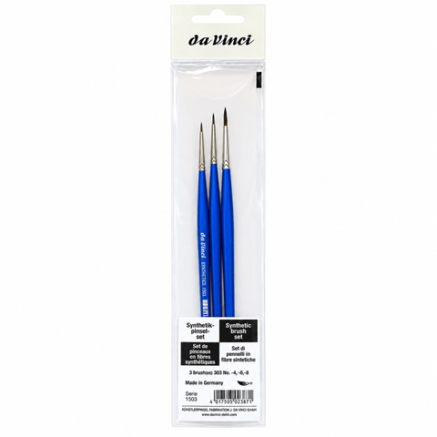 da Vinci FORTE BASIC Detail Brush Set – 3 Round Brushes, Series 393 da Vinci FORTE BASIC Detail Brush Set – 3 Round Brushes, Series 393