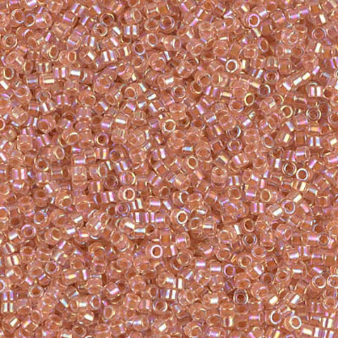 DB0054 Miyuki Delica 11/0 Lined Peach AB (10g/50g) DB0054 Miyuki Delica 11/0 Lined Peach AB (10g/50g)