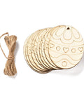 DIY Crafts Easter Egg Shape Cutouts Pendants, with Hemp Rope, Heart Pattern, 75x58mm DIY Crafts Easter Egg Shape Cutouts Pendants, with Hemp Rope, Heart Pattern, 75x58mm