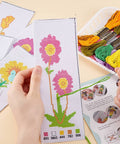 DIY Flower Bookmark Cross-Stitch Kit with Threads, Fabric & Needles DIY Flower Bookmark Cross-Stitch Kit with Threads, Fabric & Needles