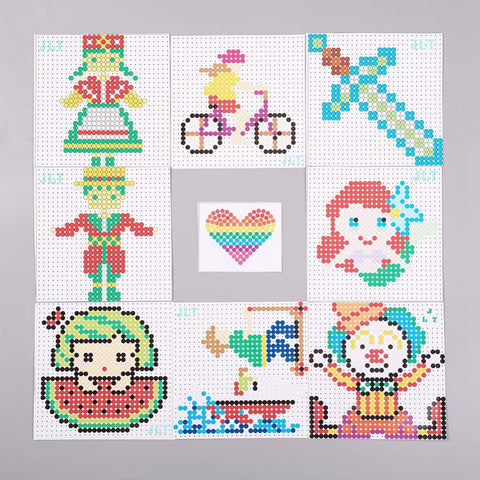 DIY Fuse Beads Kit with Pegboards, Patterns, Ironing Paper & Tweezers DIY Fuse Beads Kit with Pegboards, Patterns, Ironing Paper & Tweezers