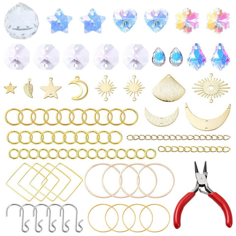 DIY Glass Suncatchers Pendant Decoration Making Kit, Mixed Color DIY Glass Suncatchers Pendant Decoration Making Kit, Mixed Color