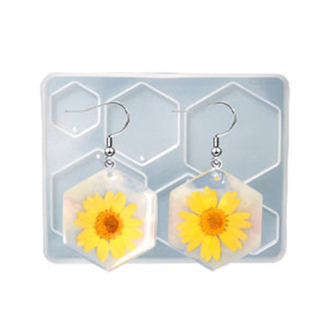 DIY Hexagon Pendant Silicone Molds for Resin Casting, White DIY Hexagon Pendant Silicone Molds for Resin Casting | Cyprus