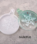 DIY Pendant Silicone Molds, Resin Casting Molds, Clay Craft Mold Tools, Flat Round with Snowflake Pattern DIY Pendant Silicone Molds, Resin Casting Molds, Clay Craft Mold Tools, Flat Round with Snowflake Pattern