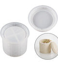 DIY Silicone Storage Box and Lid Molds for Resin Casting, White DIY Silicone Storage Box and Lid Molds for UV Resin and Epoxy Resin Casting 