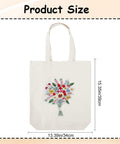 DIY Tote Bag Embroidery Kit with Hoop, Needles, Thread & Cotton Fabric DIY Tote Bag Embroidery Kit with Hoop, Needles, Thread & Cotton Fabric