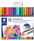 Double-ended Watercolour Brush Pens – 2 Tips – 18pcs Wallet – Dual-Tip for Precision & Creativity Double-ended Watercolour Brush Pens – 2 Tips – 18pcs Wallet – Dual-Tip for Precision & Creativity