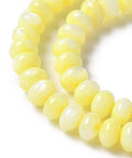 YELLOW Dyed Natural Freshwater Shell Rondelle Beads Strand – 6mm, Choose Color Freshwater Shell Rondelle Beads 6mm | BalzarCrafts