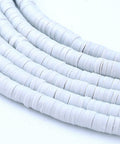 LIGHT GREY Eco-Friendly Handmade Polymer Clay Heishi Beads 4x1mm Eco-Friendly Handmade Polymer Clay Heishi Beads 4x1mm