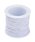 WHITE Elastic Cord, Size: about 1mm in diameter, about 22.96 yards(21m)/roll. 1mm Elastic Cord 21m Roll – Strong Stretch Beading Thread | Balzar Crafts Cyprus