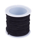 BLACK Elastic Cord, Size: about 1mm in diameter, about 22.96 yards(21m)/roll. 1mm Elastic Cord 21m Roll – Strong Stretch Beading Thread | Balzar Crafts Cyprus