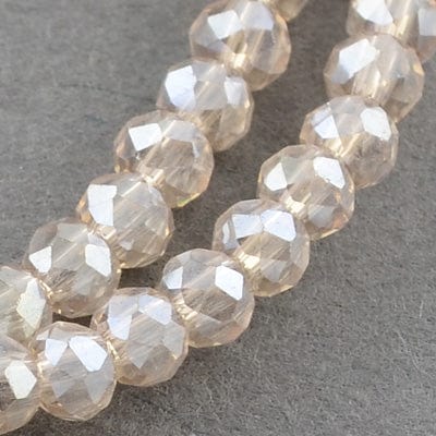 LINEN Electroplate Glass Beads , AB Color Plated, Faceted Rondelle, 3x2mm Electroplate Glass Beads , AB Color Plated, Faceted Rondelle, 3x2mm