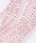 PEARL PINK Electroplate Glass Beads , AB Color Plated, Faceted Rondelle, 3x2mm Electroplate Glass Beads , AB Color Plated, Faceted Rondelle, 3x2mm