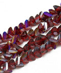 DARK RED Electroplate Glass Beads, Faceted Triangle, 6x5x4mm Electroplate Glass Beads, Faceted Triangle, 6x5x4mm