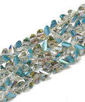 DARK TURQUOISE Electroplate Glass Beads, Faceted Triangle, 6x5x4mm Electroplate Glass Beads, Faceted Triangle, 6x5x4mm