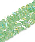 LIGHT GREEN Electroplate Glass Beads, Faceted Triangle, 6x5x4mm Electroplate Glass Beads, Faceted Triangle, 6x5x4mm