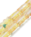 GOLDEN PLATED Electroplate Glass Beads Strands, Rectangle, Half Plated, Faceted Electroplate Glass Beads Strands, Rectangle, Half Plated, Faceted