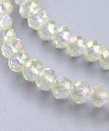 AB BEIGE Electroplate Glass Faceted Rondelle Beads, 2x3mm Electroplate Glass Faceted Rondelle Beads, 2x3mm