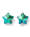 MEDIUM AQUAMARINE Electroplate Glass , Faceted, Star, 13x13.5x7mm Electroplate Glass , Faceted, Star, 13x13.5x7mm