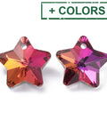 Electroplate Glass , Faceted, Star, 13x13.5x7mm Electroplate Glass , Faceted, Star, 13x13.5x7mm