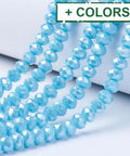 Electroplate Glass Opaque Solid Color, AB Color Plated, Faceted, Rondelle, 6x5mm Electroplate Glass Opaque Solid Color, AB Color Plated, Faceted, Rondelle, 6x5mm